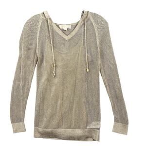Authentic Michael Kors‎ Gold Mesh/Net Pullover with hood / Under Shirt Size XS